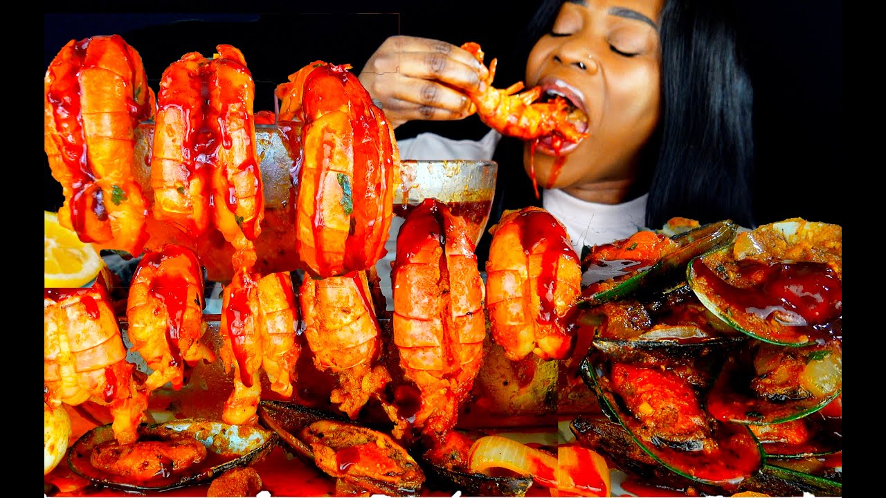 X Spicy Mega Prawn Seafood Boil Mukbang Cajun Seafood Boil